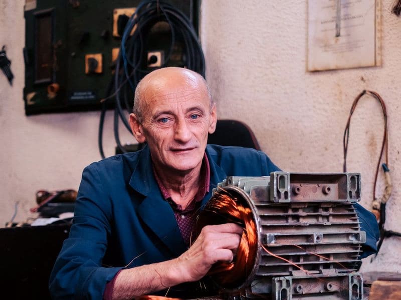 Alternator stator rewinding — Citizen Cooling Solutions workshop
